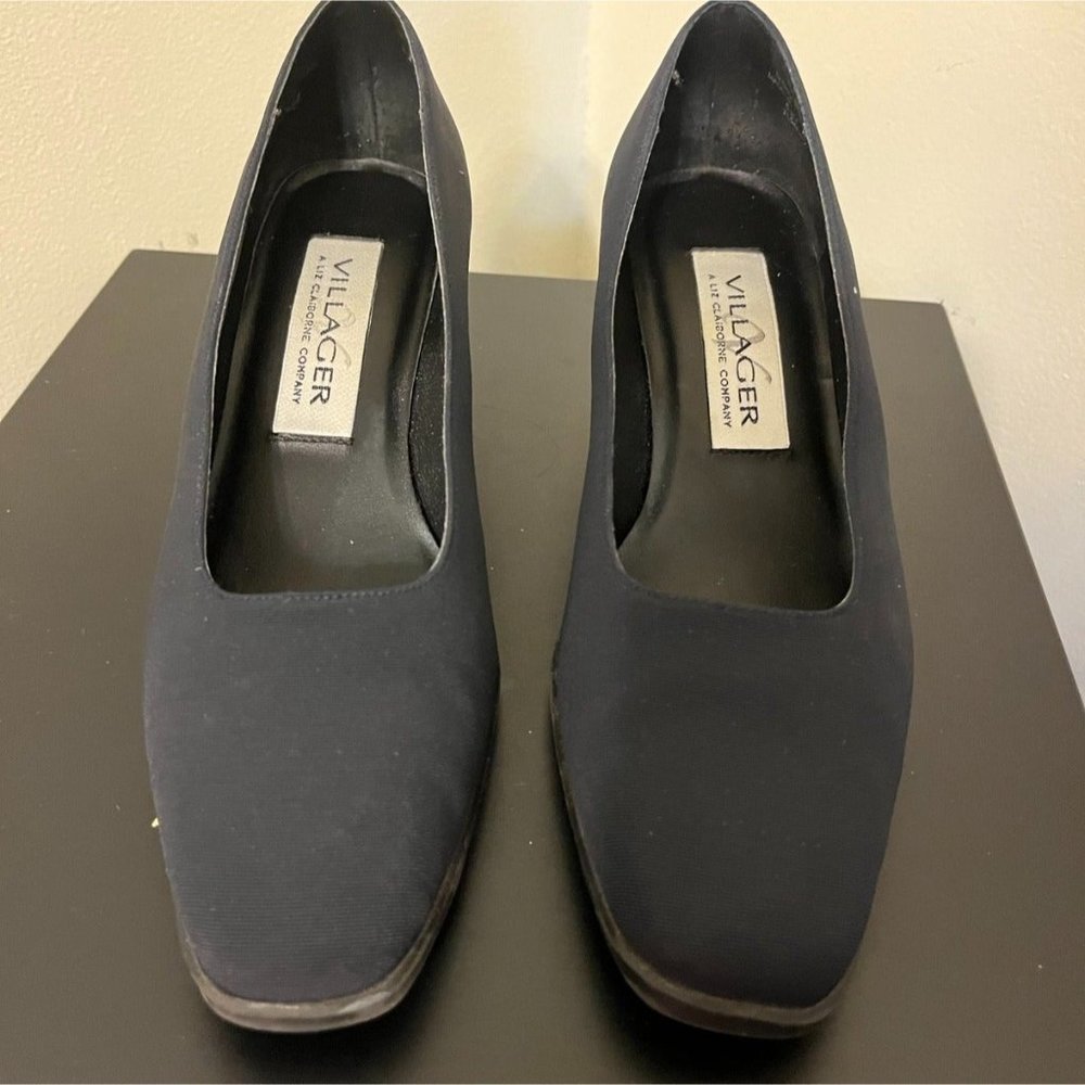 Liz Claiborne Womens Villager Stephaine Navy Pump Heels Size 6.5